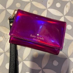 Kate Spade pink wallet with wristlet